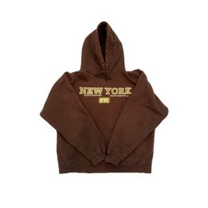 Oversized vintage Brown “New York” hoodie
